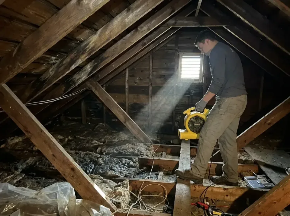 attic-water-damage-drying-proc-007 — frequently asked questions, Emergency Water Extraction & 24/7 Flood Response in Rosebur…